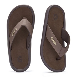 Japonské gumbies noosa flip-flops guu-ffnoo055 hnědý 5