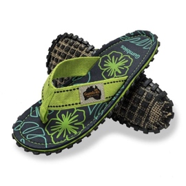 Hřebky Gumbies Islander Flip-Flops Lime Hibiscus Gu-FFISL148 zelená 7