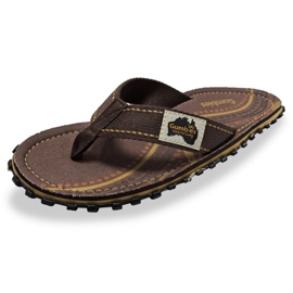 Japonské gumbies Islander Flip-Flops Unisex Aboriginal Gu-FFISL095 hnědý 5
