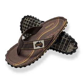 Japonské gumbies Islander Flip-Flops Unisex Aboriginal Gu-FFISL095 hnědý 7