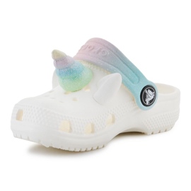 Crocs Classic Flip Flops Iam Rainbow Unicornctg 209701-0WV bílý 3