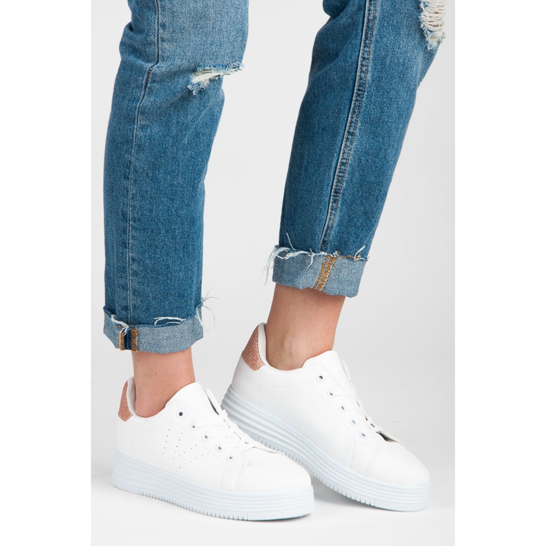 Vices Boty Na Platformě bílý 1