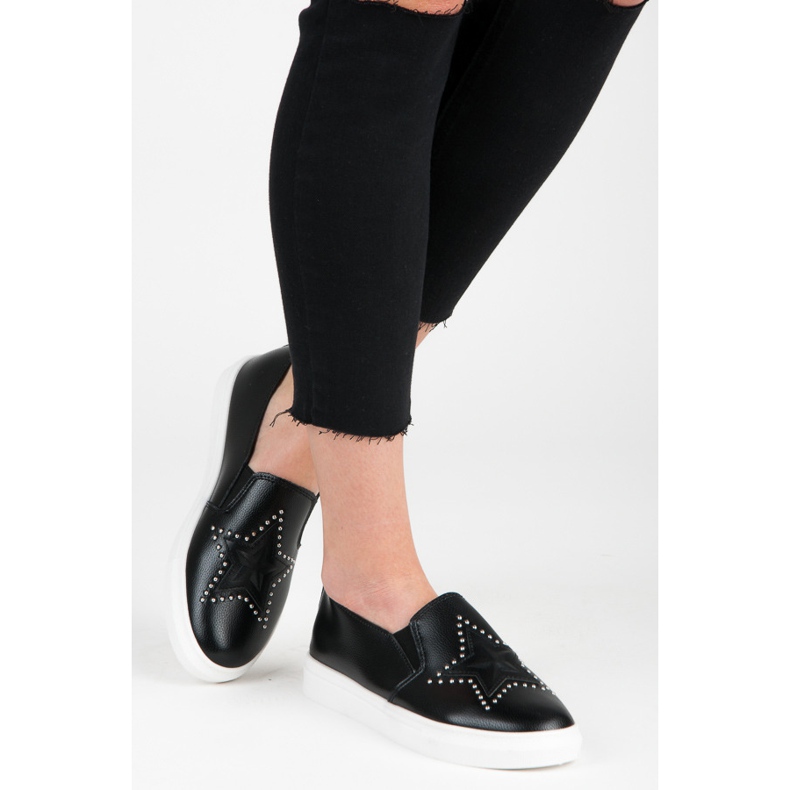 Černé slipy s hvězdou černá 1 Černé slipy s hvězdou černá 1