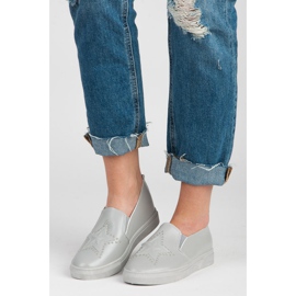 Šedé Slipons S Hvězdou šedá 1