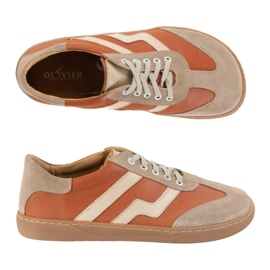 Bosé ženské kožené boty Olivier Eliza Rude oranžový 1 Bosé ženské kožené boty Olivier Eliza Rude oranžový 1