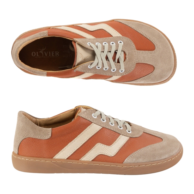 Bosé ženské kožené boty Olivier Eliza Rude oranžový 1 Bosé ženské kožené boty Olivier Eliza Rude oranžový 1