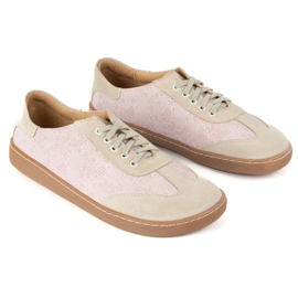 Bosé dámské kožené boty Olivier Eliza Pink Flowers růžový 9