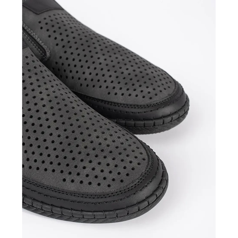 Pánské šedé otevřené boty šedá 1