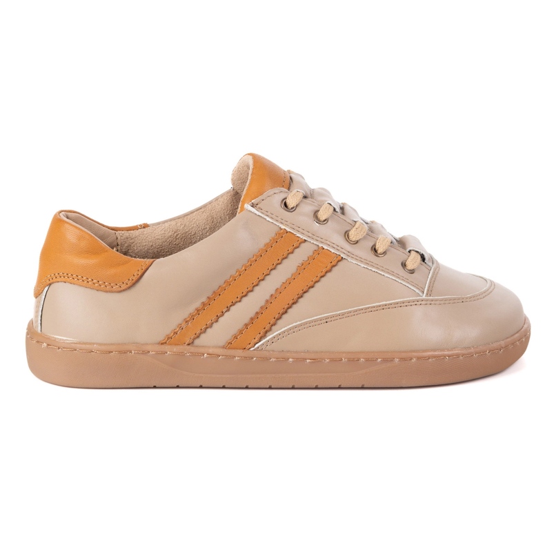 Tenisky naboso ženské kaia olivier - anatomické kožené boty cappuccino béžový 2