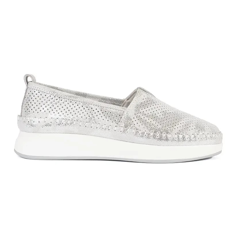 Goodin Stříbrné boty vyrobené z přírodní kůže stříbrný 1