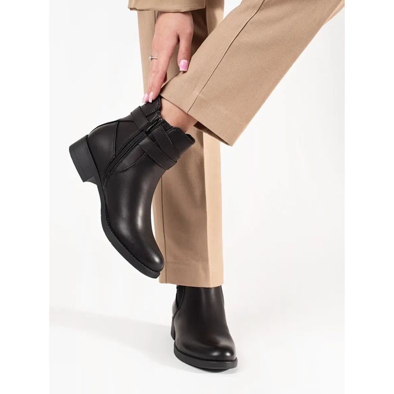 Dámské černé kozačky černá 1