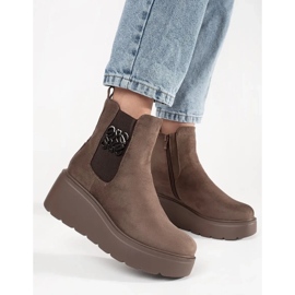Goodin Brown Boots Suede Chetsboxes hnědý 3