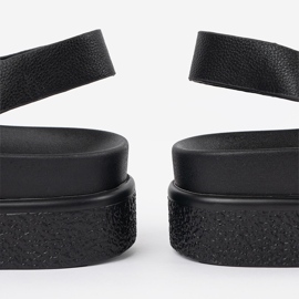 Goodin Černé elegantní sandály na platformě černá 1 Goodin Černé elegantní sandály na platformě černá 1