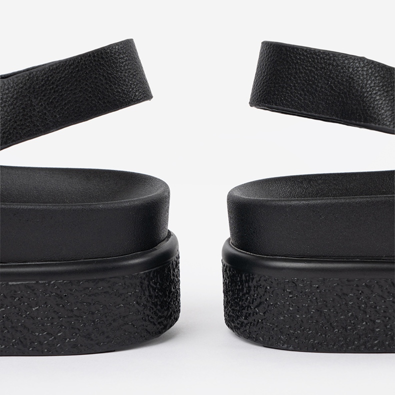 Goodin Černé elegantní sandály na platformě černá 1 Goodin Černé elegantní sandály na platformě černá 1