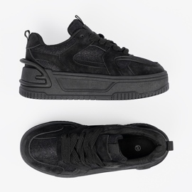 Dámské tenisky s černou krajkou černý 2