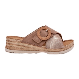 Dámské klíny s dekorativním inblu RV000012 Brown. hnědý 6