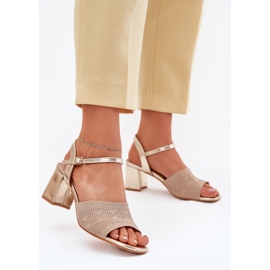 Dámské sandály se zlatými podpatky Zlatý patro 2 Dámské sandály se zlatými podpatky Zlatý patro 2