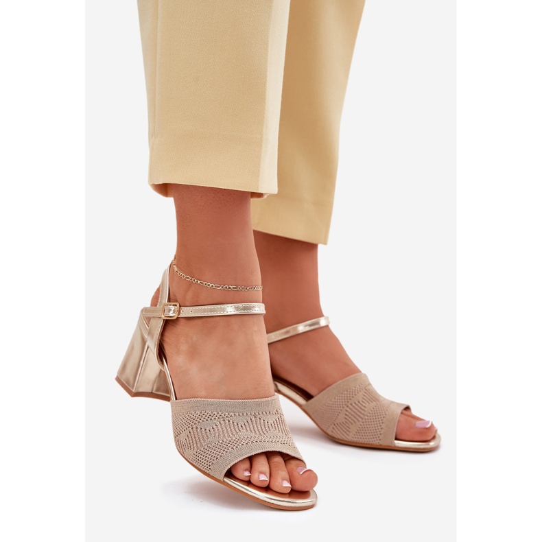 Dámské sandály se zlatými podpatky Zlatý patro 1 Dámské sandály se zlatými podpatky Zlatý patro 1