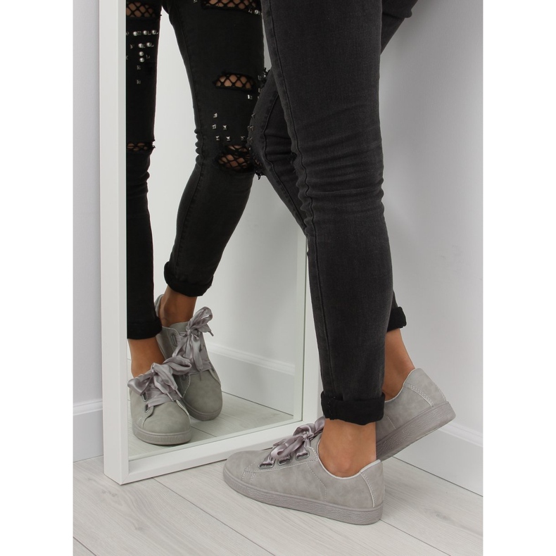 Šedé BL1250-SP šedé tenisky se stuhou šedá 2 Šedé BL1250-SP šedé tenisky se stuhou šedá 2