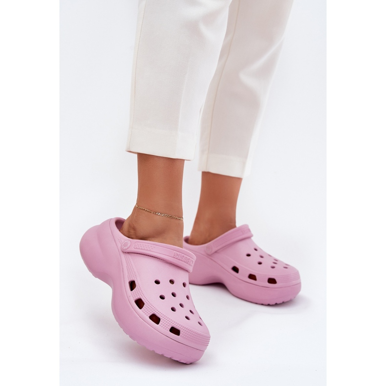 Big Star Dámské pěnové pantofle na masivní jediné velké hvězdě RR274A120 Pink růžový 2