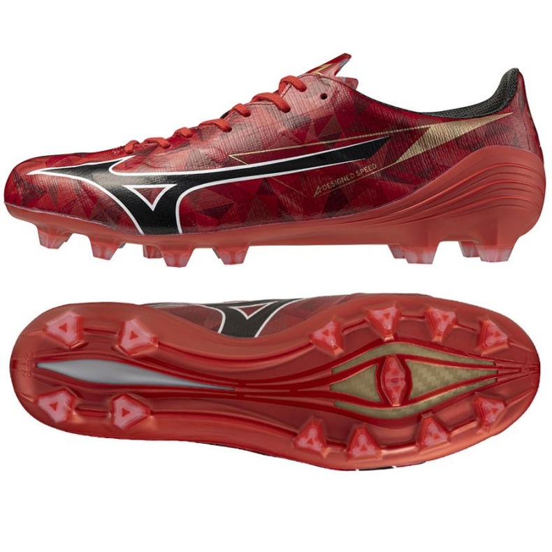 Mizuno Alfa II Elite FG P1GA256260 Fotbalové boty červené 1
