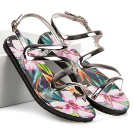 Vinceza Sandály se zapínáním na přezku šedá 1 Vinceza Sandály se zapínáním na přezku šedá 1