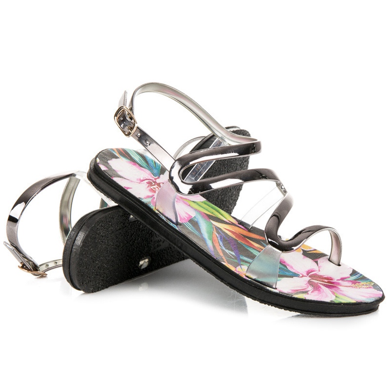 Vinceza Sandály se zapínáním na přezku šedá 2 Vinceza Sandály se zapínáním na přezku šedá 2