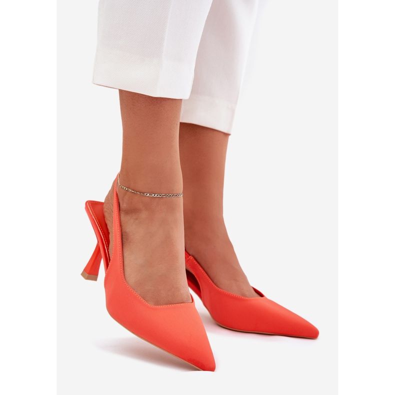 Dámské sandály na oranžovém kolíku oranžový 1 Dámské sandály na oranžovém kolíku oranžový 1