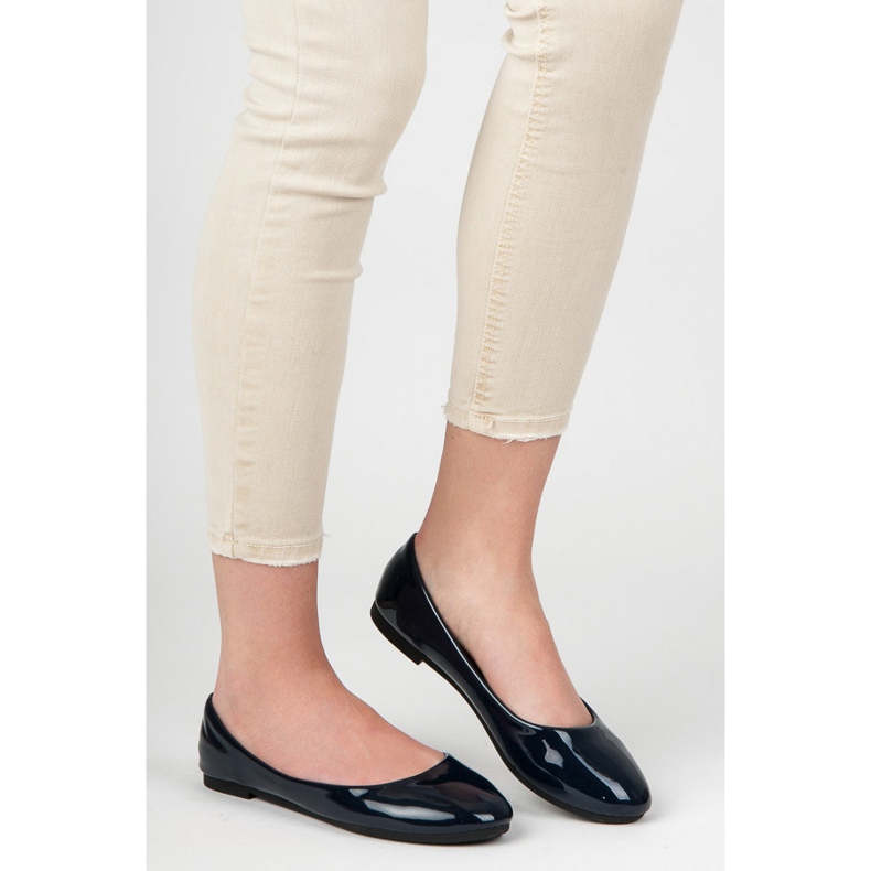 Lakované balerínky modrý 1