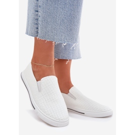 Slocked Eco Leather Dámské tenisky tenisky s nápisem bílé bílý 1