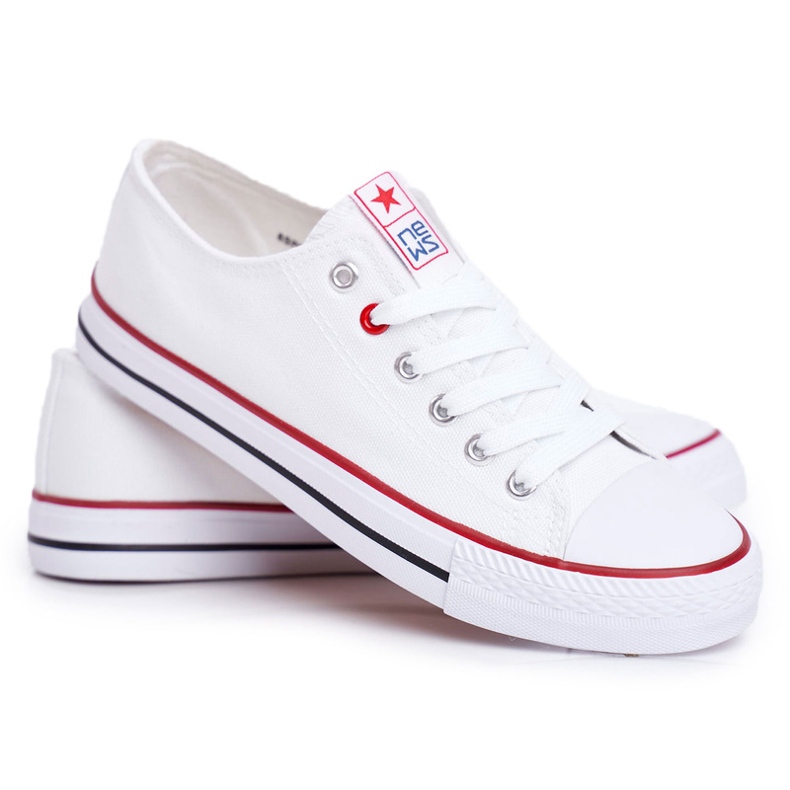 News Dámské látkové tenisky, bílé bílý 5