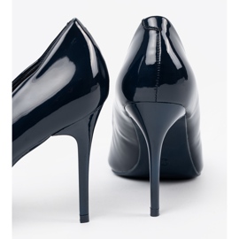 Navy Blue vybrala čerpadla na vysoké patě modrý 2