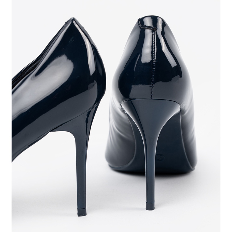 Navy Blue vybrala čerpadla na vysoké patě modrý 2