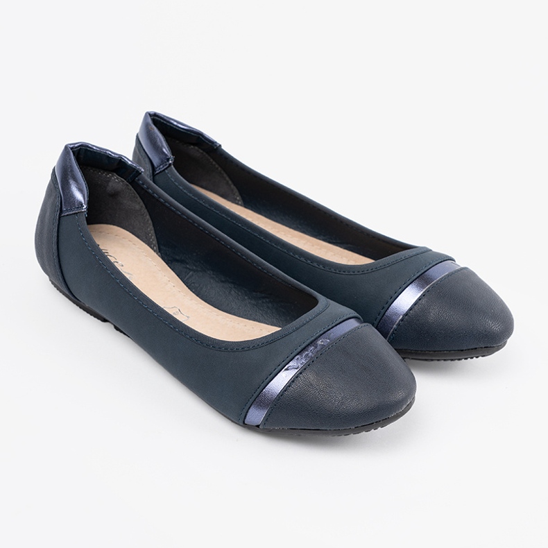 Navy Blue Ballerinas modrý 1