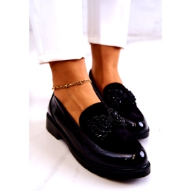 S.Barski Dámské lakované lafefer moccasins černé černý 5