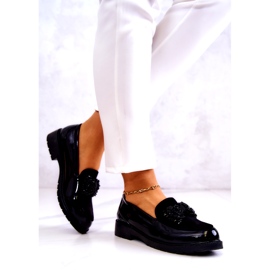 S.Barski Dámské lakované lafefer moccasins černé černý 2