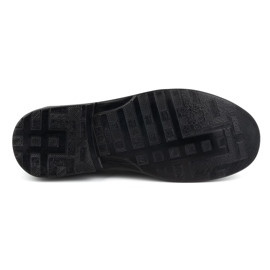 KOMODO Pánské boty vyrobené z přírodní kůže Slip-on 854k Black černá 5