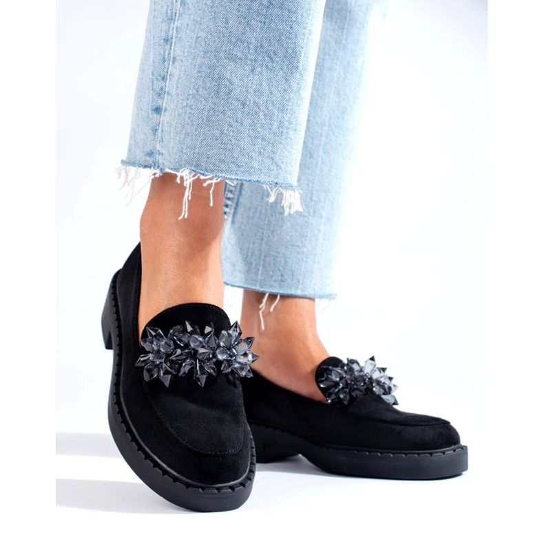 W. Potocki Dámské eko-party Potocki Loafers Black 12058bk černý 1