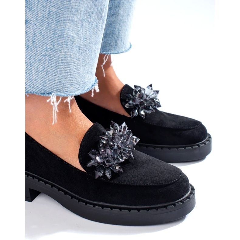 W. Potocki Dámské eko-party Potocki Loafers Black 12058bk černá 2