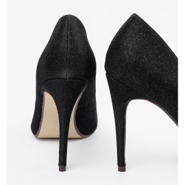 Seastar Černá třpytivá čerpadla s holými prsty černý 1