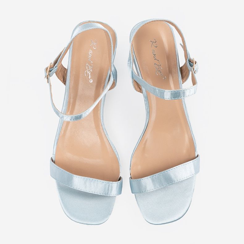 Modré sandály na sloupku modrý 1