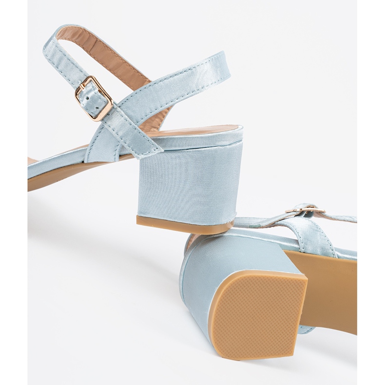Modré sandály na sloupku modrý 2