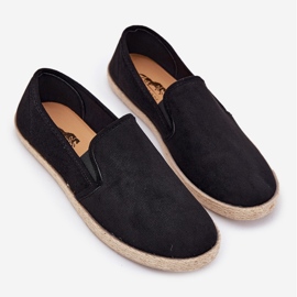 Pánské tenisky Espadrilles s ekologickou semišovou černou černý 1