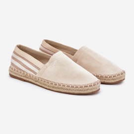 Pánský ekologický semiš espadrilles béžový 1