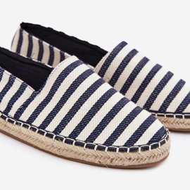 Pánské espadrilles s námořnickou modrou pruhovanou modrý 2