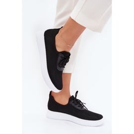 Material Slocked Sports Shoes na platformě ženská černá černý 2