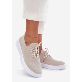 Materiál Slocked Sports Shoes na platformě ženská béžová béžový 1 Materiál Slocked Sports Shoes na platformě ženská béžová béžový 1