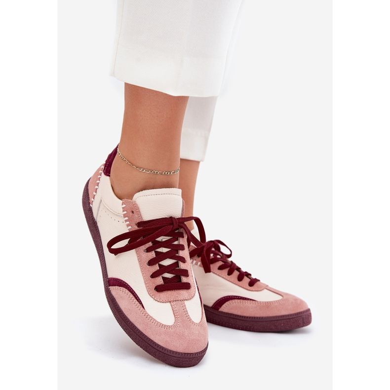 Dámské kožené tenisky zazoo n1202 růžové růžový 1