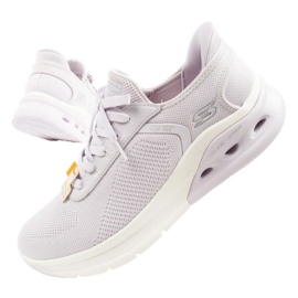 Skechers bobs obloukové vlny 2.0---Ow It Slip-Ins 117638/lil boty fialový 1