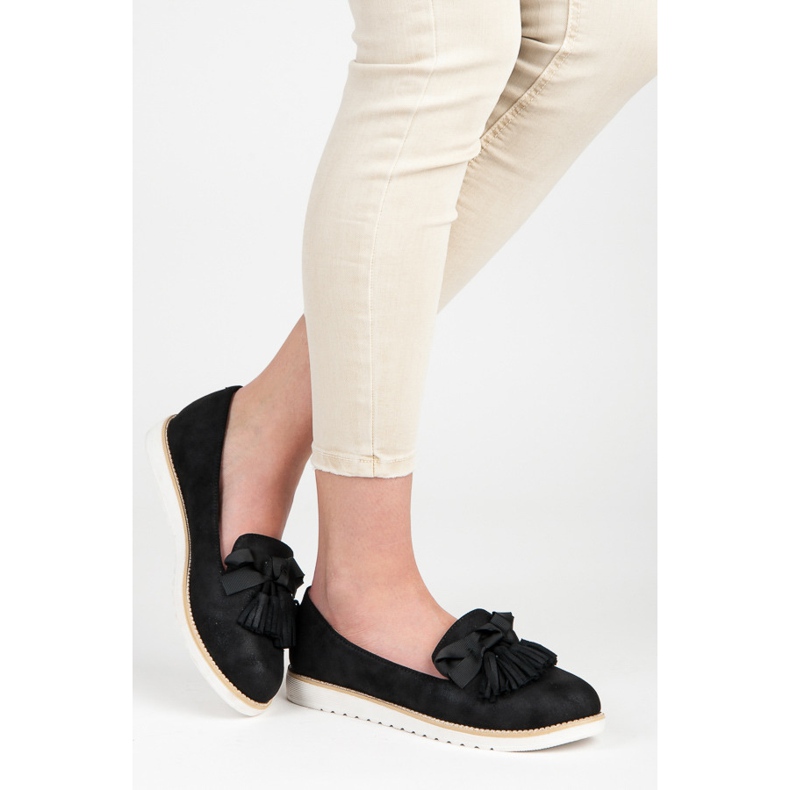 Vices Semišové pány s třásněmi černá 2